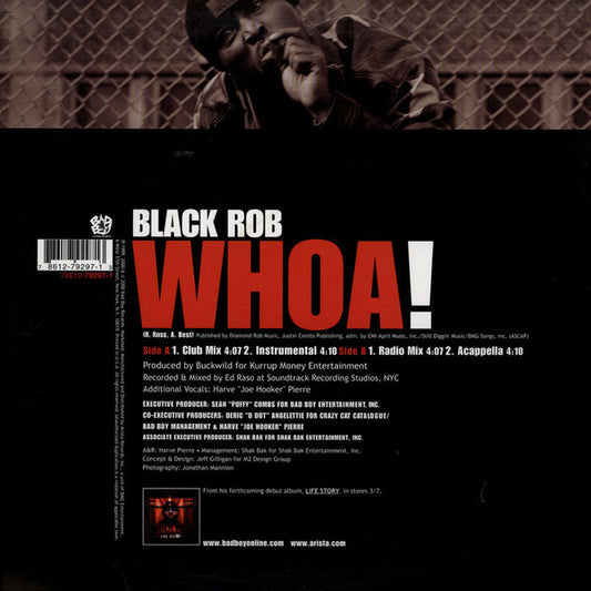 Black Rob - Whoa! (12") (Very Good Plus (VG+)) - Skanderborg Vinyl