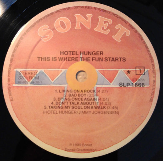 Hotel Hunger : This Is Where The Fun Starts (LP, Album)