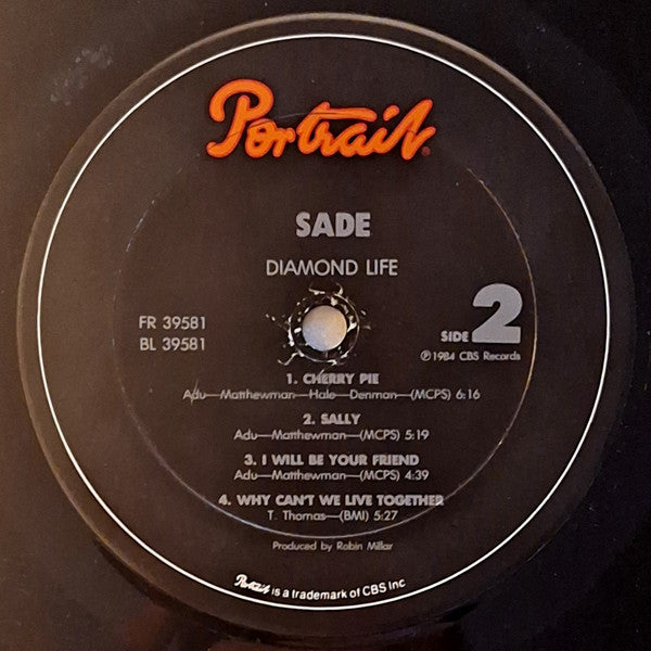 Sade : Diamond Life (LP, Album, Pit)