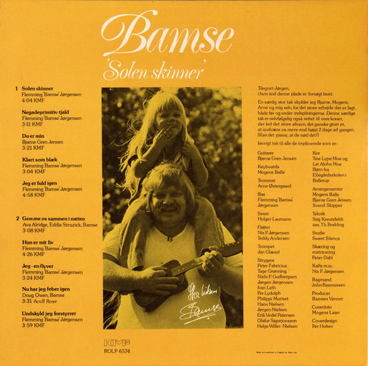 Flemming "Bamse" Jørgensen : Solen Skinner (LP, Album, RP, PRS)