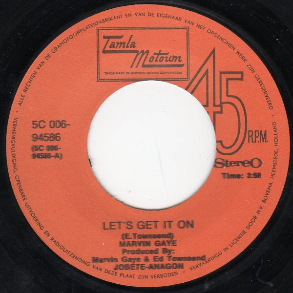 Marvin Gaye : Let's Get It On (7", Single)