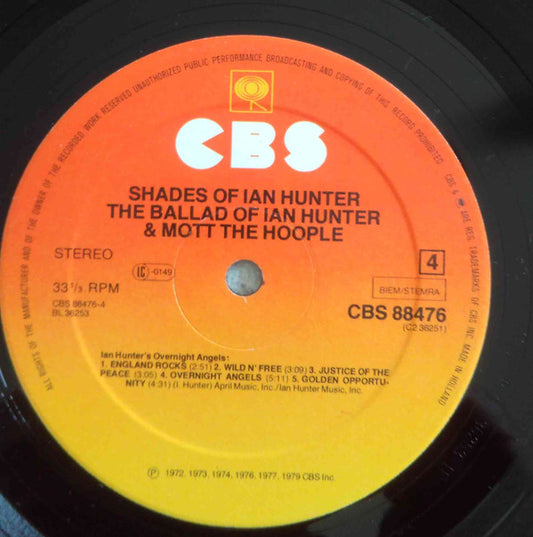 Ian Hunter : Shades Of Ian Hunter (The Ballad Of Ian Hunter & Mott The Hoople) (2xLP, Comp)