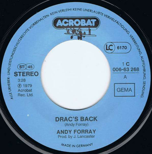 Andy Forray - Drac's Back (7") (Very Good Plus (VG+)) - Skanderborg Vinyl