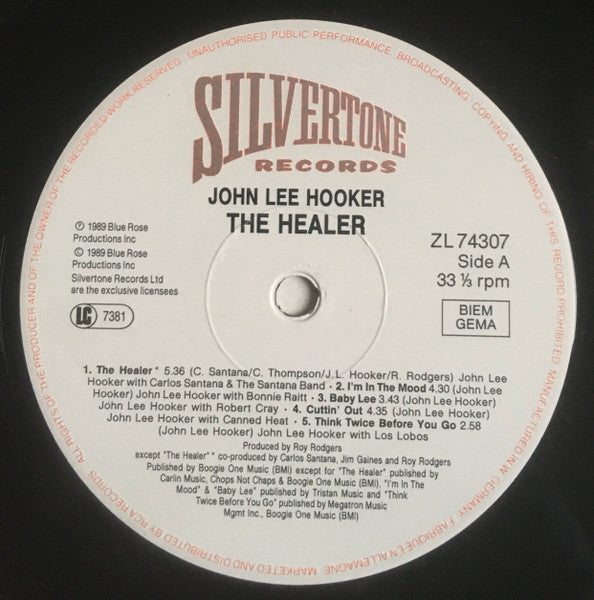 John Lee Hooker : The Healer (LP, Album)