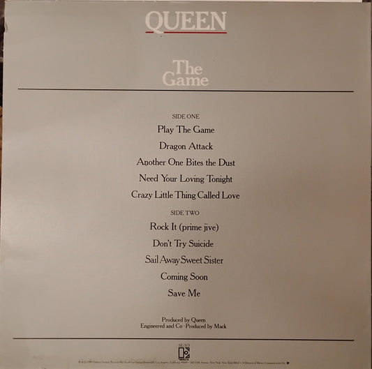 Queen : The Game (LP, Album, Spe)