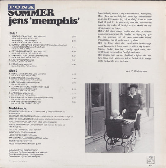 Jens Memphis : Sommer (LP, Album)