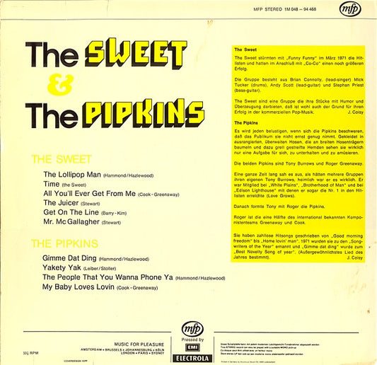 The Sweet & The Pipkins : The Sweet & The Pipkins (LP, Comp)