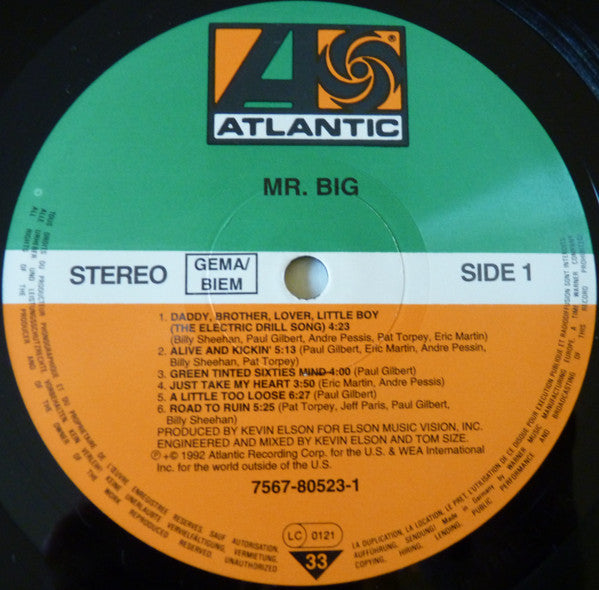Mr. Big : Live (LP, Album)