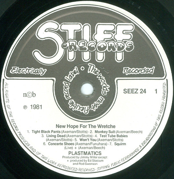 Plasmatics (2) : New Hope For The Wretched (LP, Album)
