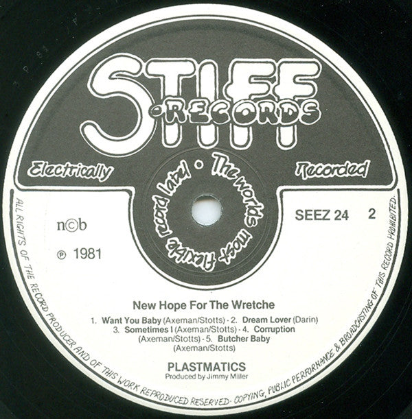 Plasmatics (2) : New Hope For The Wretched (LP, Album)