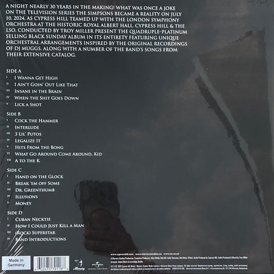 Cypress Hill, London Symphony Orchestra : Black Sunday Live At The Royal Albert Hall (2xLP, Album, Gol)