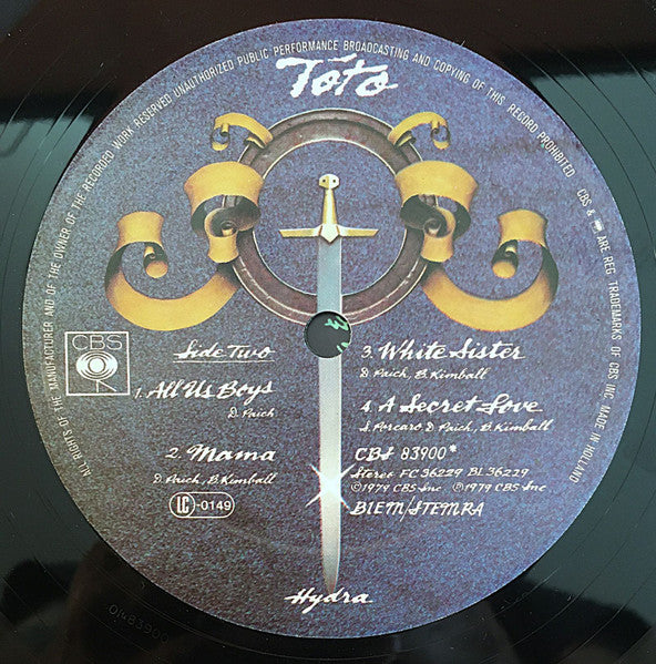 Toto : Hydra (LP, Album, Gat)