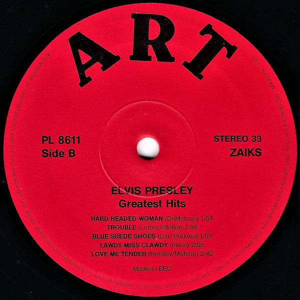 Elvis Presley : Greatest Hits (LP, Comp, RE)