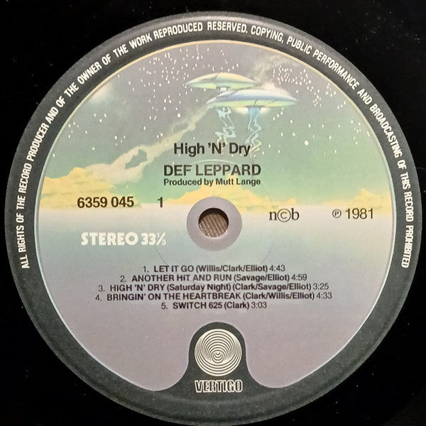 Def Leppard : High 'N' Dry (LP, Album)