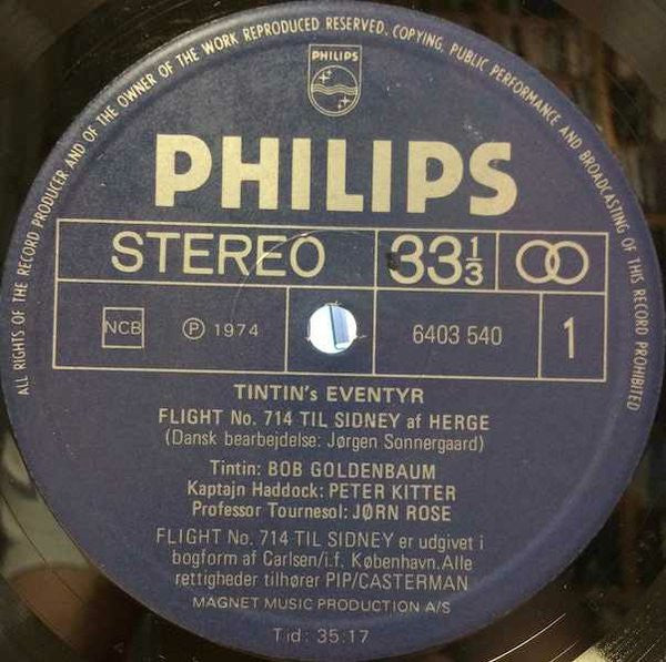 Hergé : Tintin Flight No. 714 Til Sydney (LP, Album)