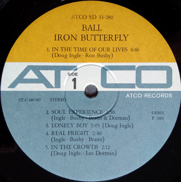 Iron Butterfly : Ball (LP, Album, Uni)