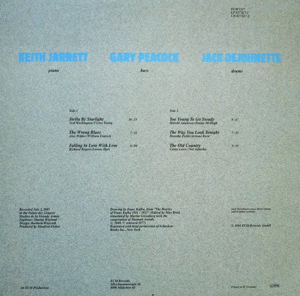 Keith Jarrett Trio : Standards Live (LP, Album)