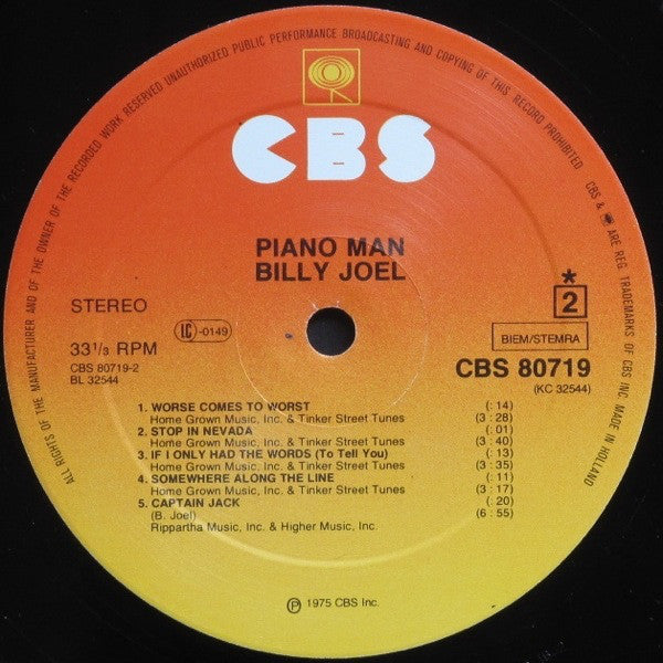 Billy Joel - Piano Man (LP) (Very Good Plus (VG+)) - Skanderborg Vinyl