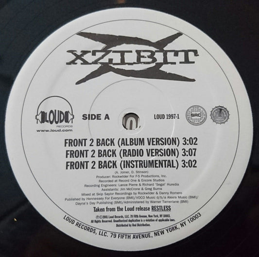 Xzibit : Front 2 Back / Alkaholik (12")