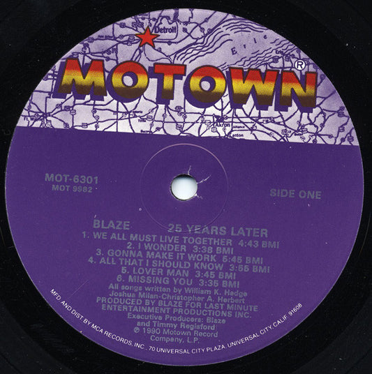 Blaze : 25 Years Later (LP, Album, Glo)