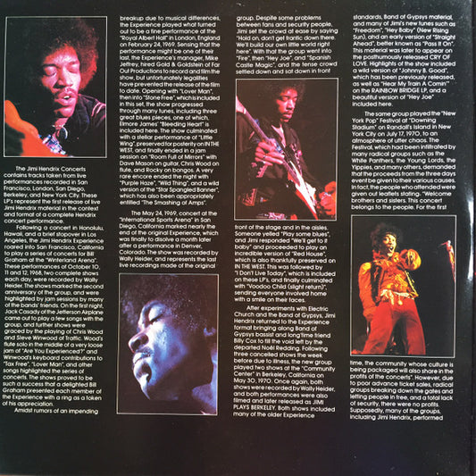 Jimi Hendrix : The Jimi Hendrix Concerts (2xLP, Comp)