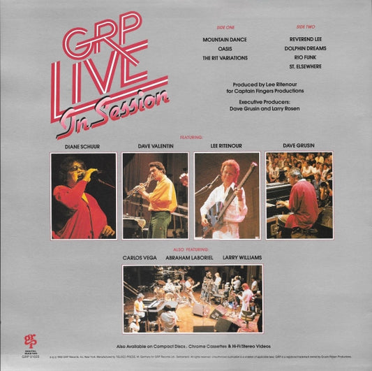 Dave Grusin / Lee Ritenour / Diane Schuur / Dave Valentin - GRP Live In Session (LP) (Very Good Plus (VG+)) - Skanderborg Vinyl