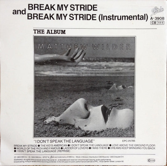 Matthew Wilder : Break My Stride (7", Single, Lar)