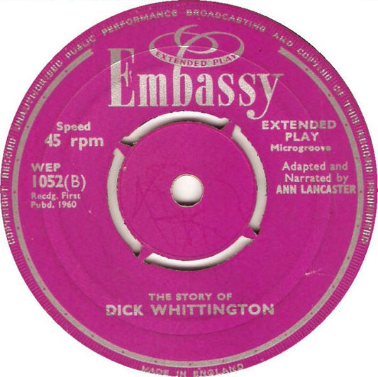 Ann Lancaster : The Stories Of The Sleeping Beauty And Dick Whittington (7", EP)