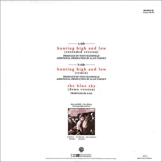 a-ha - Hunting High And Low (12") (Very Good Plus (VG+)) - Skanderborg Vinyl