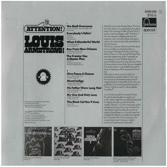 Louis Armstrong : Attention! Louis Armstrong Vol.2 (LP, RE)