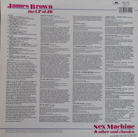 James Brown : The LP Of JB - Sex Machine And Other Soul Classics (LP, Comp)