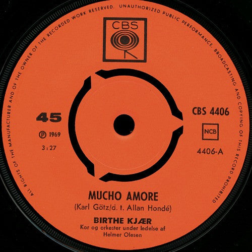 Birthe Kjær - Mucho Amore / Elle Elle Belle (7") (Very Good Plus (VG+)) - Skanderborg Vinyl