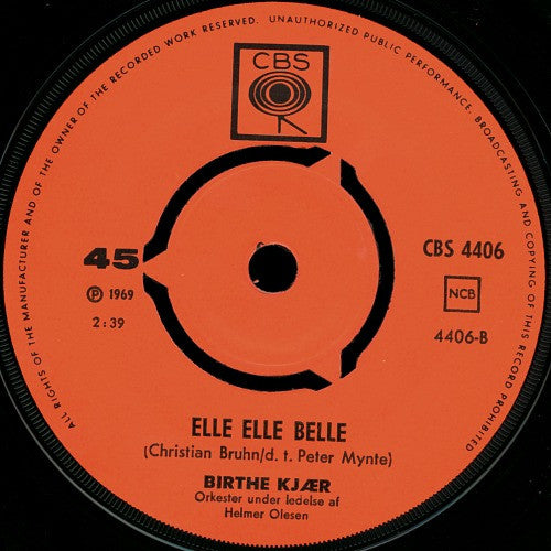 Birthe Kjær - Mucho Amore / Elle Elle Belle (7") (Very Good Plus (VG+)) - Skanderborg Vinyl