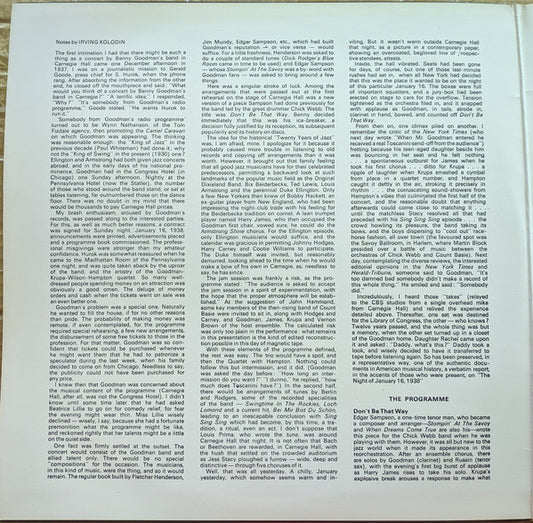 Benny Goodman - The Famous 1938 Carnegie Hall Jazz Concert (2xLP) (Very Good Plus (VG+)) - Skanderborg Vinyl