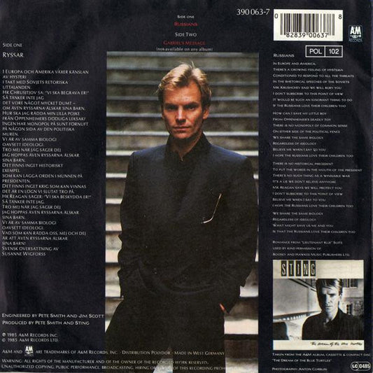 Sting : Russians (7", Single)