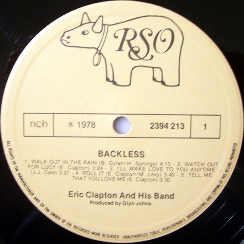 Eric Clapton : Backless (LP, Album, Gat)