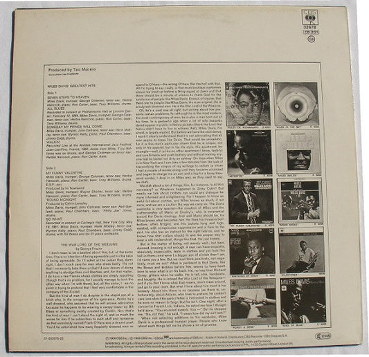 Miles Davis : Miles Davis' Greatest Hits (LP, Comp, RE)