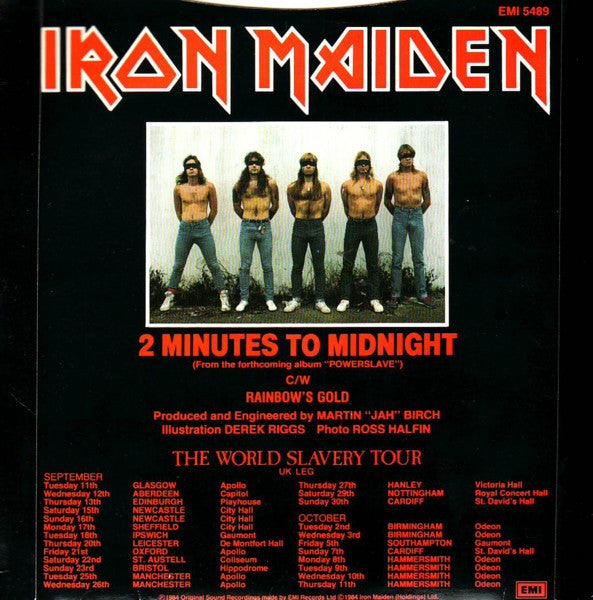 Iron Maiden : 2 Minutes To Midnight (7", Single, Sil)