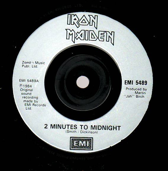 Iron Maiden : 2 Minutes To Midnight (7", Single, Sil)