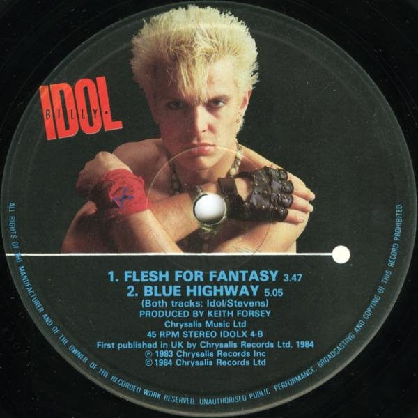 Billy Idol : Flesh For Fantasy (Below The Belt Mix) (12", Single)