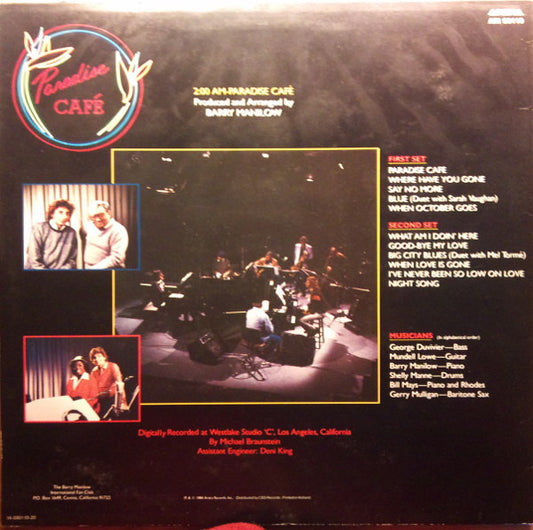 Barry Manilow : 2:00 AM Paradise Café (LP, Album)