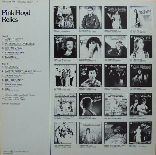 Pink Floyd : Relics (LP, Comp, RE)
