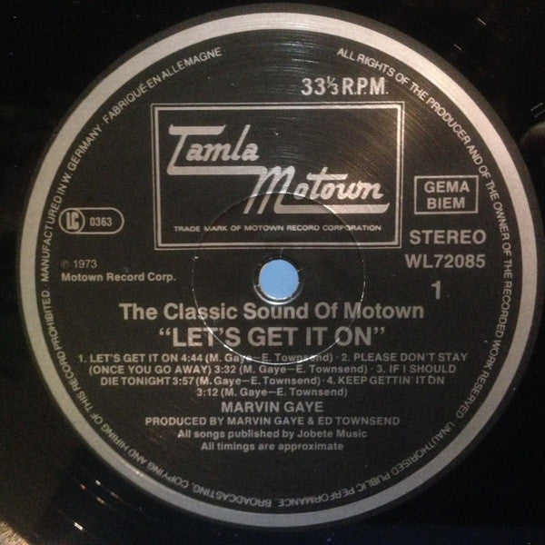 Marvin Gaye : Let's Get It On (LP, Album, RE)