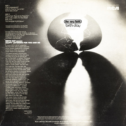 New Birth : Birth Day (LP, Album)