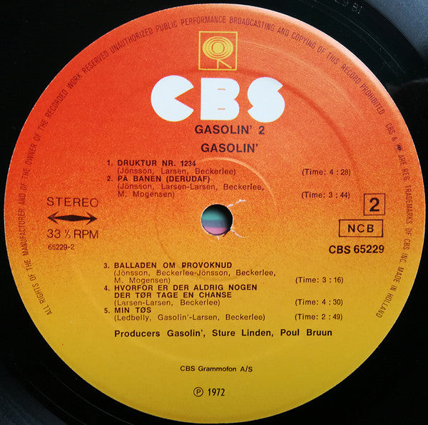 Gasolin' : Gasolin' 2 (LP, Album, RE, Sun)