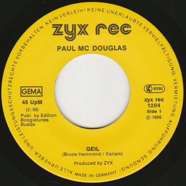 Paul Mc Douglas : Geil (7", Single)