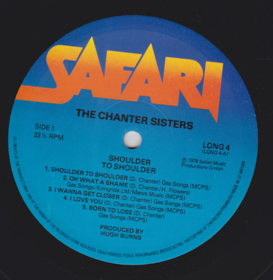 Chanter Sisters - Shoulder To Shoulder (LP) (Very Good Plus (VG+)) - Skanderborg Vinyl