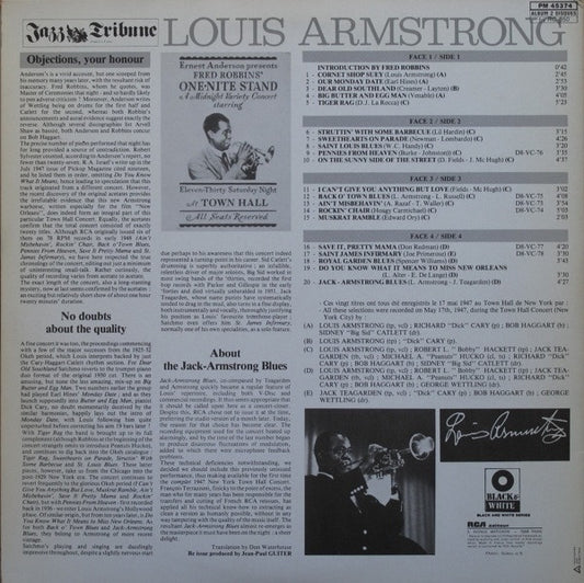 Louis Armstrong : Louis Armstrong At Town Hall "The Complete Town Hall Concert" 17 May 1947 (2xLP, Album, Gat)