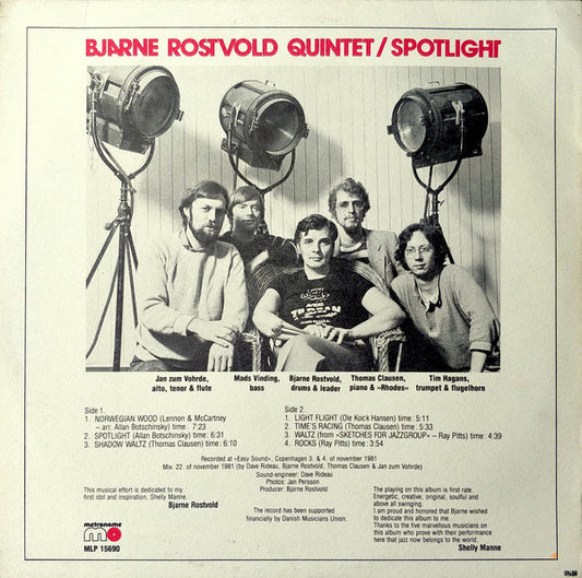 Bjarne Rostvold Quintet - Spotlight (LP) (Very Good Plus (VG+)) - Skanderborg Vinyl