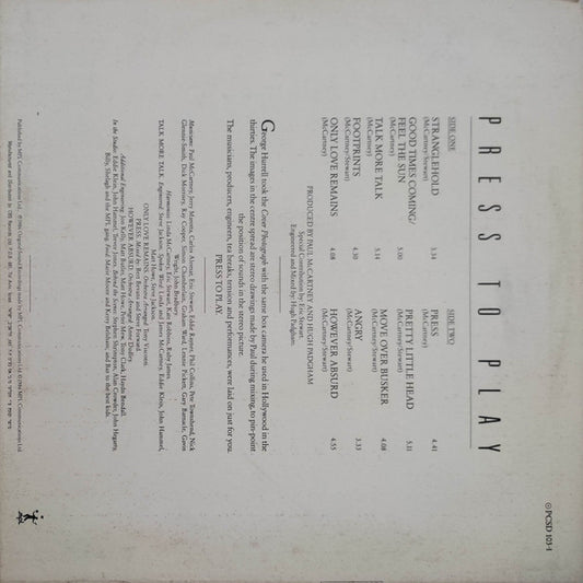 Paul McCartney : Press To Play (LP, Album, Gat)